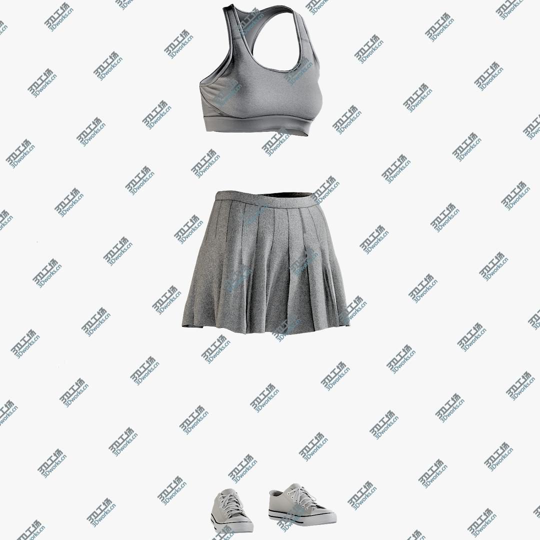 images/goods_img/20210319/3D Skirt with Sports Bra and Sneakers/1.jpg